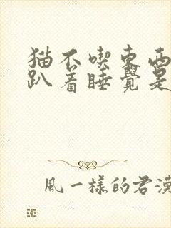 猫不吃东西一直趴着睡觉是什么病