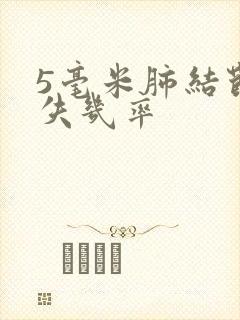 5毫米肺结节消失几率