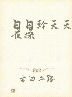 日日干天天干夜夜操