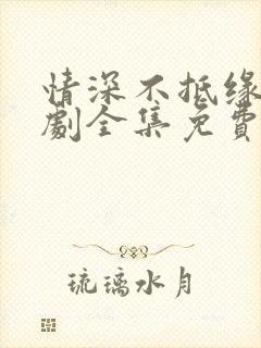 情深不抵缘错短剧全集免费观看封面