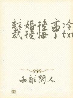 离婚后高冷女总裁后悔了txt