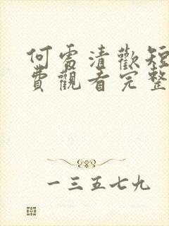 何处清欢短剧免费观看完整版封面