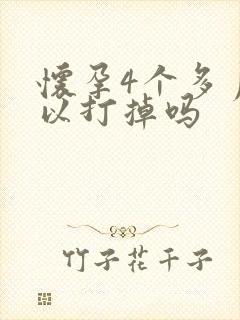 怀孕4个多月可以打掉吗