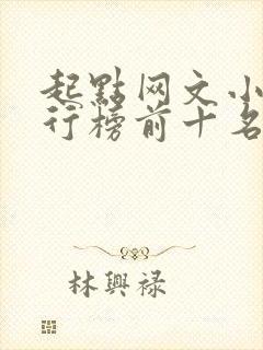 起点网文小说排行榜前十名封面