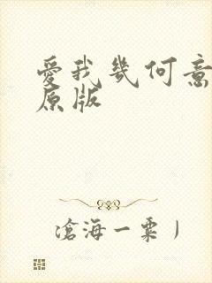 爱我几何意大利原版封面