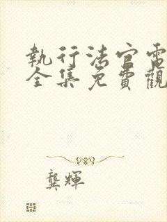 执行法官电视剧全集免费观看完整版封面