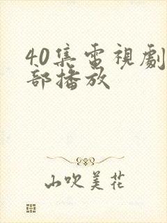 40集电视剧全部播放