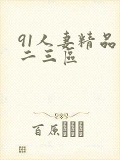 91人妻精品一二三区