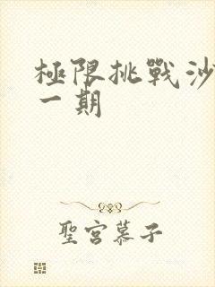 极限挑战沙溢哪一期封面