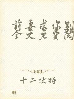 前妻求你别改嫁全文免费阅读总裁