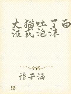 大猫吐了白色黏液或泡沫