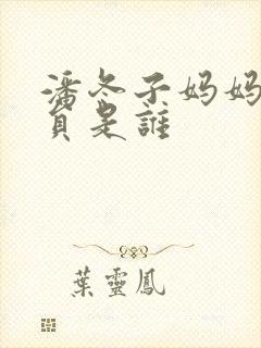 潘冬子妈妈的演员是谁封面