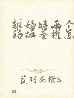 离婚时两个女儿的抚养权怎么判