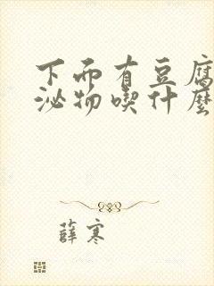 下面有豆腐渣分泌物吃什么药