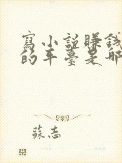 写小说赚钱最好的平台是哪个