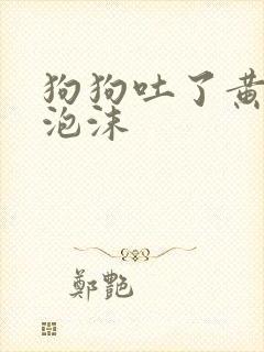 狗狗吐了黄水白泡沫