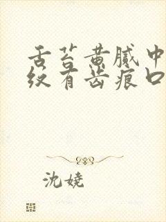 舌苔黄腻中间裂纹有齿痕口干