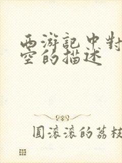 西游记中对孙悟空的描述