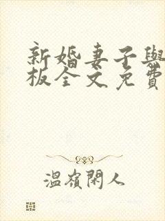 新婚妻子与菜老板全文免费阅读小说