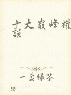 十大巅峰权谋小说