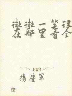 微微一笑很倾城在哪里看全集