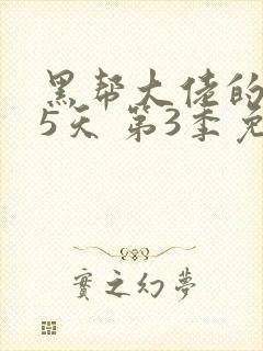 黑帮大佬的365天 第3季免费观看全集高清