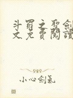 斗罗之圣剑使全文免费阅读封面