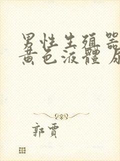 男性生殖器官流黄色液体 尿疼