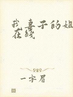 我妻子的姐姐 在线封面