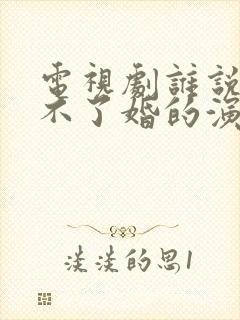 电视剧谁说我结不了婚的演员表