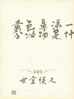 黄色鼻涕一样的分泌物是什么原因