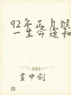 92年正月猴男一生命运和婚姻如何