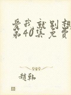 爱我就别想太多第40集免费观看封面