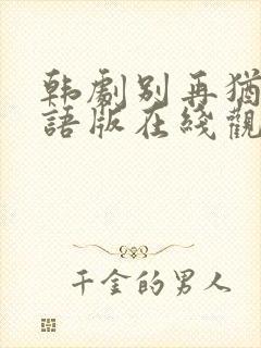 韩剧别再犹豫国语版在线观看全集