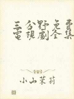 三分野免费观看电视剧全集在线播放