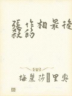 张作相最后被谁杀的封面