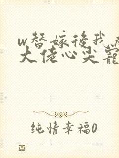 w替嫁后我成了大佬心尖宠》封面