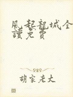 风起龙城全文阅读免费