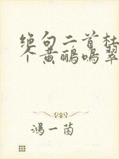 绝句二首杜甫两个黄鹂鸣翠柳古诗