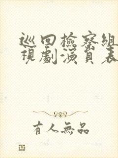 巡回检察组 电视剧演员表