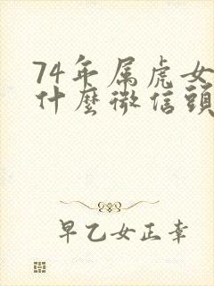 74年属虎女用什么微信头像能生财