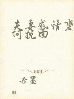 夫妻感情变淡如何挽回