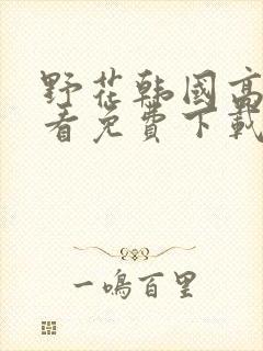 野花韩国高清观看免费下载