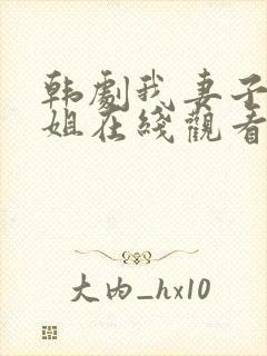 韩剧我妻子的姐姐在线观看