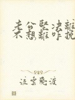 老公坚决离婚我不想离咋挽留