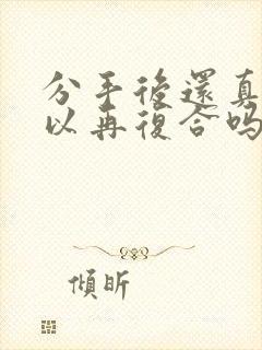 分手后还真的可以再复合吗