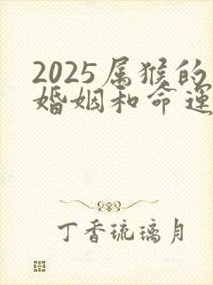 2025属猴的婚姻和命运