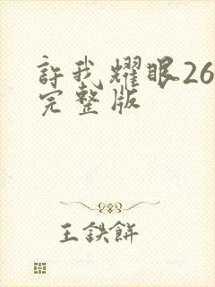 许我耀眼26集完整版