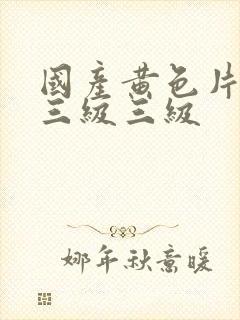 国产黄色片三级三级三级