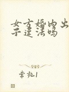 女方婚内出轨生子违法吗封面